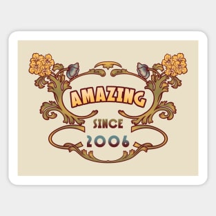 AMAZING SINCE 2006 vintage art nouveau gift idea Sticker